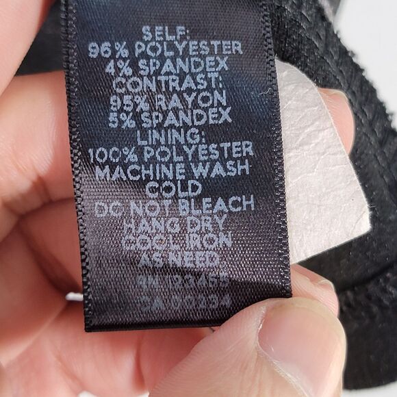 Design Lab White Crop Short Sleeve Top W/ Black Panelled Strappy Size Medium - Picture 5 of 9